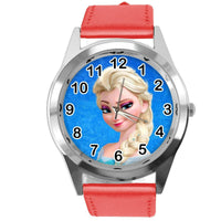 FROZEN ELSA FILM MOVIE GIRL FAIRY TALE STEEL RED LEATHER CD DVD WATCH