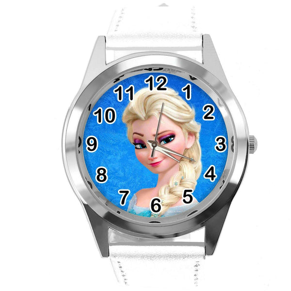 FROZEN ELSA FILM MOVIE GIRL FAIRY TALE STEEL WHITE LEATHER CD DVD WATCH