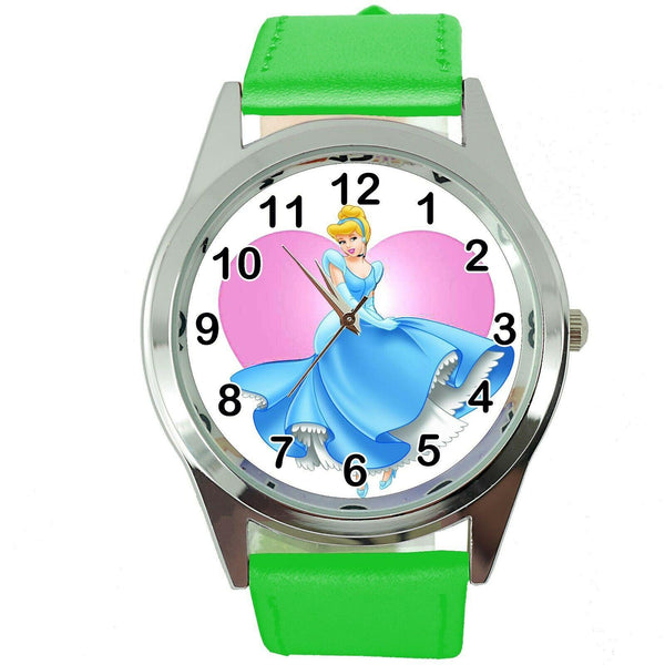 NEW CINDERELLA Stainless GREEN LEATHER FILM MOVIE GIRL FAIRY TALE CD DVD WATCH