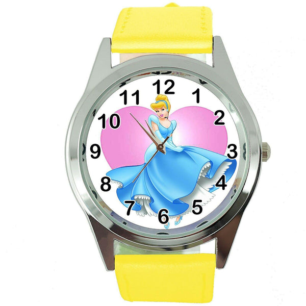 NEW CINDERELLA Stainless YELLOW LEATHER FILM MOVIE GIRL FAIRY TALE CD DVD WATCH