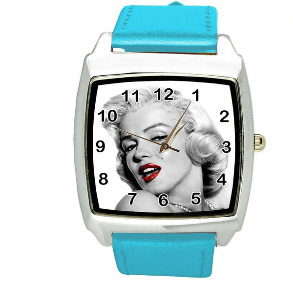 MARILYN MONROE MOVIE FILM STAR PINUP GIRL BLUE LEATHER SQUARE CD DVD TV WATCH