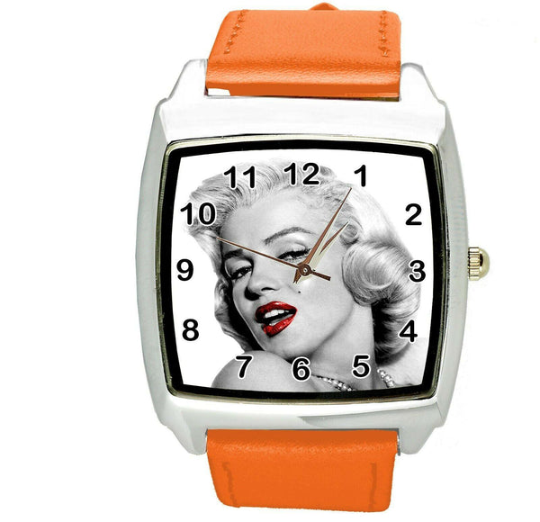 MARILYN MONROE MOVIE FILM STAR PINUP GIRL ORANGE LEATHER SQUARE CD DVD TV WATCH