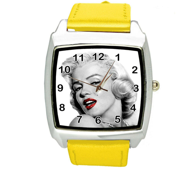 MARILYN MONROE MOVIE FILM STAR PINUP GIRL YELLOW LEATHER SQUARE CD DVD TV WATCH