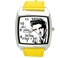 ELVIS PRESLEY Steel YELLOW LEATHER MUSIC KING LEGEND SQUARE CD DVD TV WATCH E1