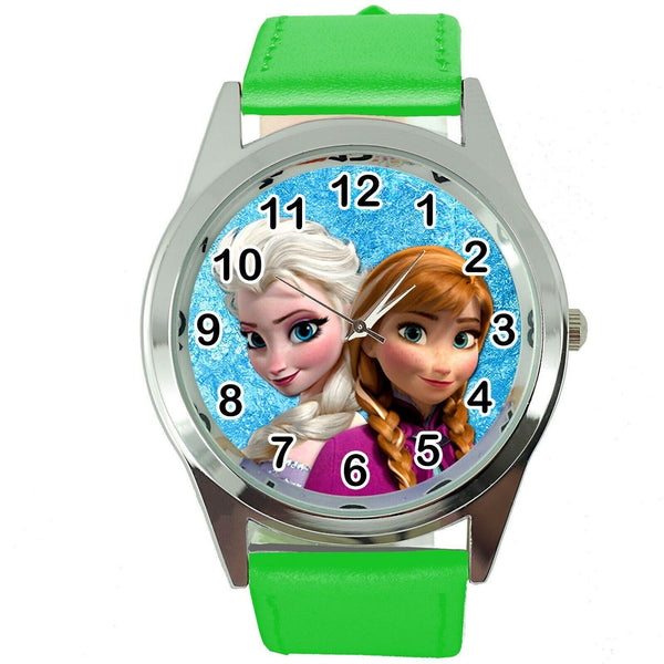 FROZEN ELSA ANNA GREEN LEATHER FILM MOVIE GIRL FAIRY TALE STEEL CD DVD TV WATCH