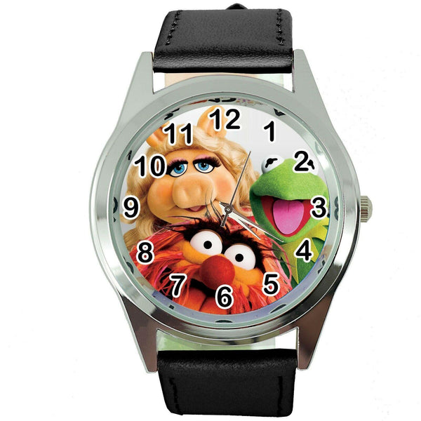 MUPPETS THE MUPPET SHOW PIGGY KERMIT FILM CD DVD TV GAME BLACK LEATHER WATCH