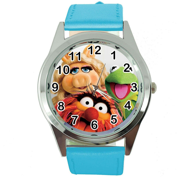 MUPPETS THE MUPPET SHOW PIGGY KERMIT FILM CD DVD TV GAME BLUE LEATHER WATCH
