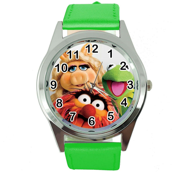 MUPPETS THE MUPPET SHOW PIGGY KERMIT FILM CD DVD TV GAME GREEN LEATHER WATCH