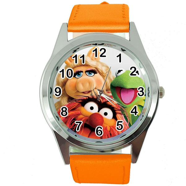 MUPPETS THE MUPPET SHOW PIGGY KERMIT FILM CD DVD TV GAME ORANGE LEATHER WATCH