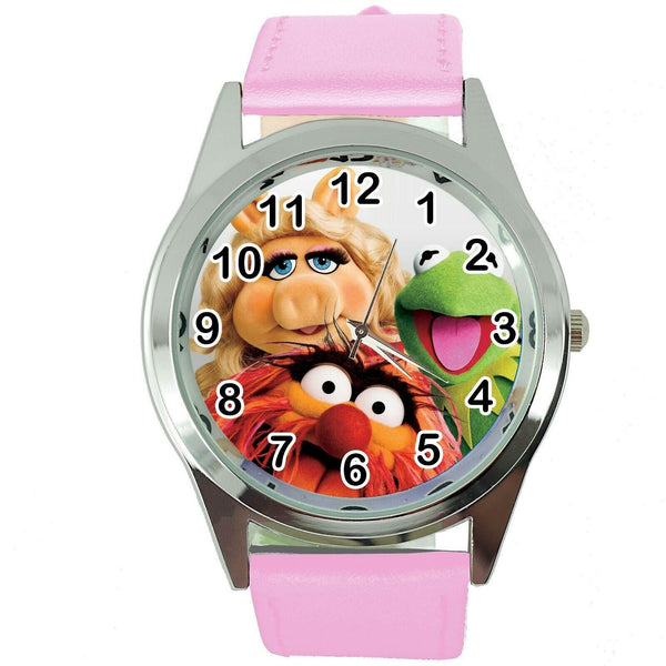 MUPPETS THE MUPPET SHOW PIGGY KERMIT FILM CD DVD TV GAME PINK LEATHER WATCH