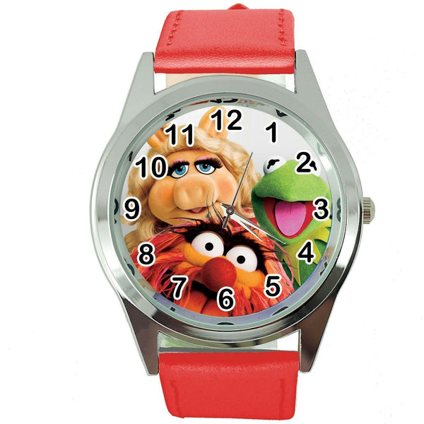 MUPPETS THE MUPPET SHOW PIGGY KERMIT FILM CD DVD TV GAME RED LEATHER WATCH
