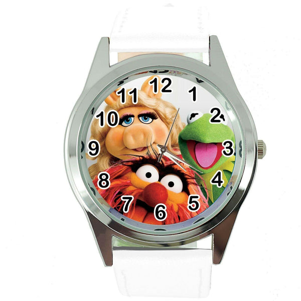 MUPPETS THE MUPPET SHOW PIGGY KERMIT FILM CD DVD TV GAME WHITE LEATHER WATCH