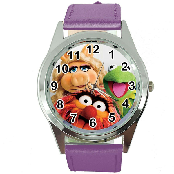 MUPPETS THE MUPPET SHOW PIGGY KERMIT FILM CD DVD TV GAME PURPLE LEATHER WATCH