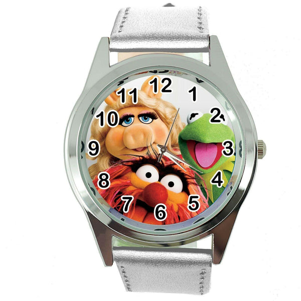 MUPPETS THE MUPPET SHOW PIGGY KERMIT FILM CD DVD TV GAME SILVER LEATHER WATCH