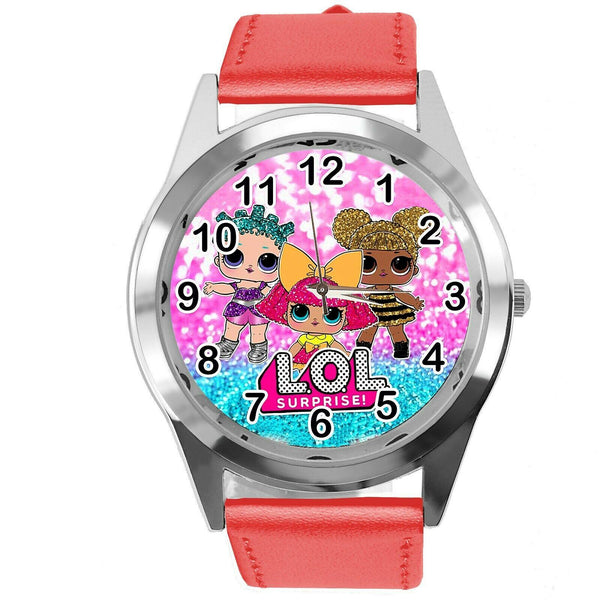 LOL SURPRISE DOLLS RED LEATHER FILM MOVIE CARTOON CD DVD TV QUARTZ WATCH