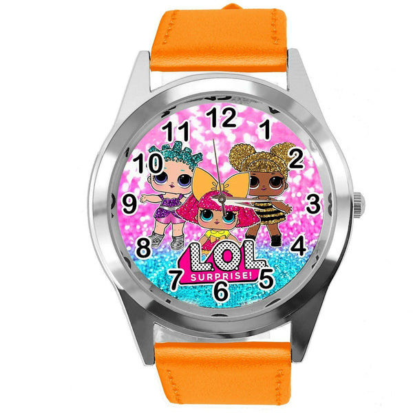 LOL SURPRISE DOLLS ORANGE LEATHER FILM MOVIE CARTOON CD DVD TV QUARTZ WATCH