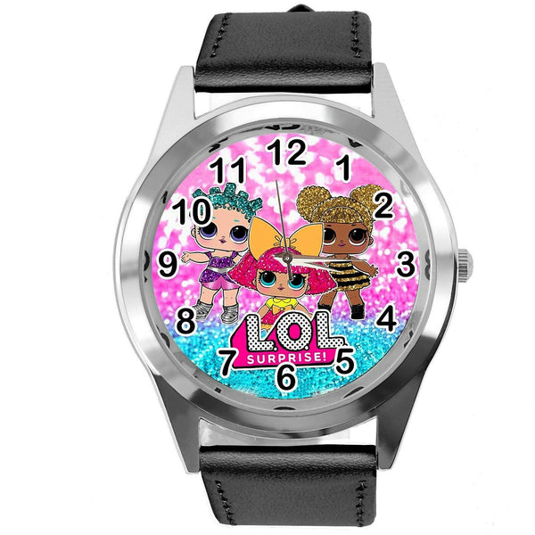 LOL SURPRISE DOLLS BLACK LEATHER FILM MOVIE CARTOON CD DVD TV QUARTZ WATCH