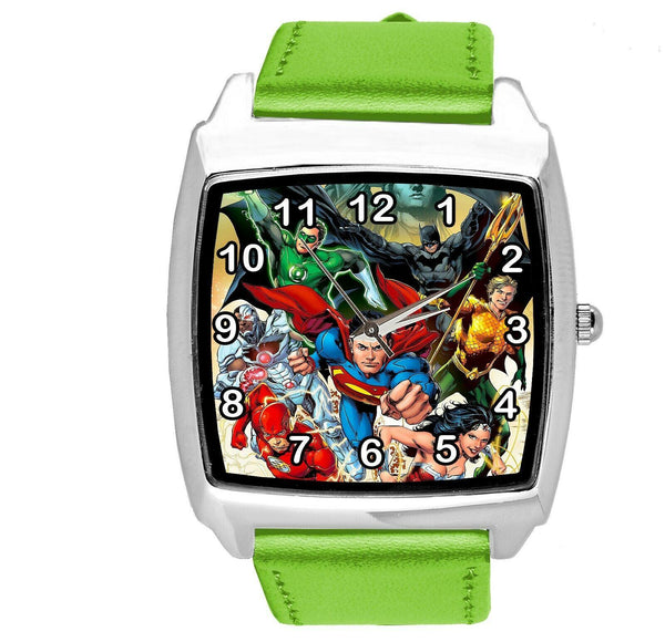 DC JUSTICE LEAGUE COMICS SUPERHEROES GREEN LEATHER FILM MOVIE CD DVD TV WATCH