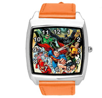 DC JUSTICE LEAGUE COMICS SUPERHEROES ORANGE LEATHER FILM MOVIE CD DVD TV WATCH