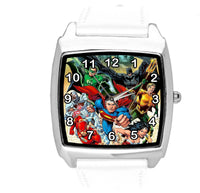 DC JUSTICE LEAGUE COMICS SUPERHEROES WHITE LEATHER FILM MOVIE CD DVD TV WATCH