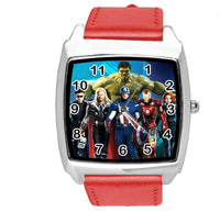 DC UNIVERSE SUPERHERO HULK RED LEATHER FILM MOVIE COMICS DVD TV SQUARE WATCH