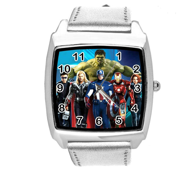 DC UNIVERSE SUPERHERO HULK SILVER LEATHER FILM MOVIE COMICS DVD TV SQUARE WATCH