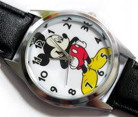 WHOLESALE NEW DISNEY MICKEY MOUSE WATCH Stainless Steel LEATHER FILM WATCH MICKY