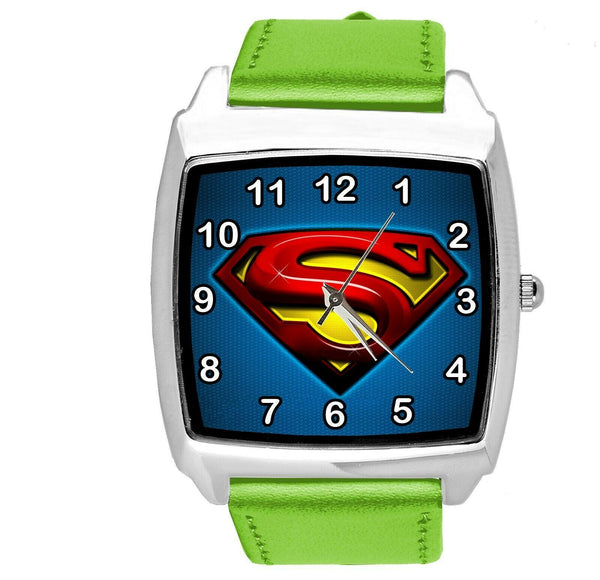 SUPERMAN FILM MOVIE SUPERHERO GREEN LEATHER SQUARE SCIFI COMICS CD DVD TV WATCH