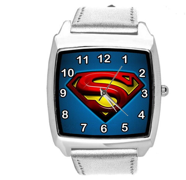 SUPERMAN FILM MOVIE SUPERHERO SILVER LEATHER SQUARE SCIFI COMICS CD DVD TV WATCH