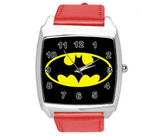BATMAN DARK KNIGHT SUPERHERO RED LEATHER FILM MOVIE CD DVD TV SQUARE WATCH