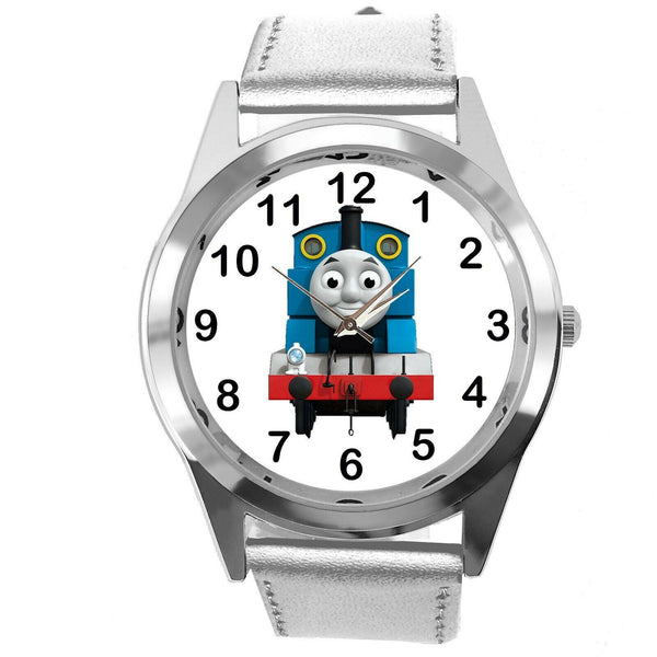 THOMAS TRAIN THE TANK ENGINE FILM Railway BOOK CD DVD SILVER LEATHER STEEL WATCH