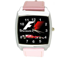 FORMULA ONE F1 RACING PINK BAND CAR TUNNING Stainless Steel SQUARE WATCH