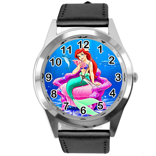LITTLE MERMAID BLACK LEATHER FILM MOVIE CD DVD TV ARIEL GIRL  FAIRY TALE WATCH