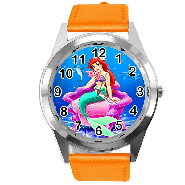 LITTLE MERMAID ORANGE LEATHER FILM MOVIE CD DVD TV ARIEL GIRL  FAIRY TALE WATCH