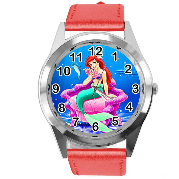 LITTLE MERMAID RED LEATHER FILM MOVIE CD DVD TV ARIEL GIRL  FAIRY TALE WATCH