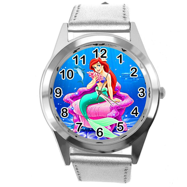 LITTLE MERMAID SILVER LEATHER FILM MOVIE CD DVD TV ARIEL GIRL  FAIRY TALE WATCH