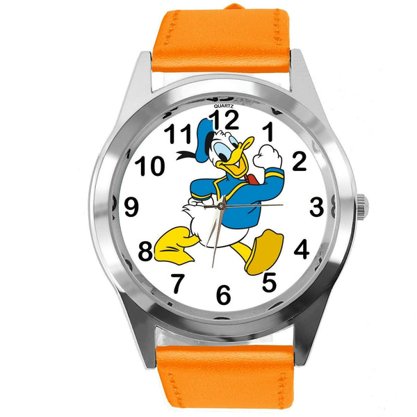 DONALD DUCK ORANGE REAL LEATHER FILM CARTOON MICKEY MOUSE CD DVD TV FRIEND WATCH