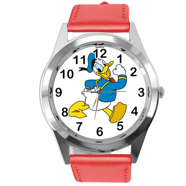 DONALD DUCK RED REAL LEATHER FILM CARTOON MICKEY MOUSE CD DVD TV FRIEND WATCH