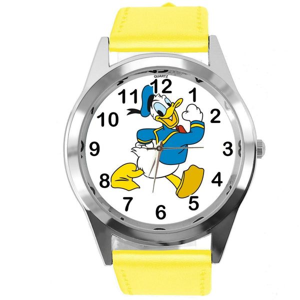 DONALD DUCK YELLOW REAL LEATHER FILM CARTOON MICKEY MOUSE CD DVD TV FRIEND WATCH