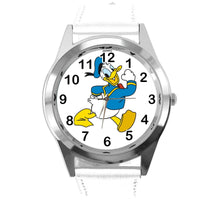 DONALD DUCK WHITE REAL LEATHER FILM CARTOON MICKEY MOUSE CD DVD TV FRIEND WATCH