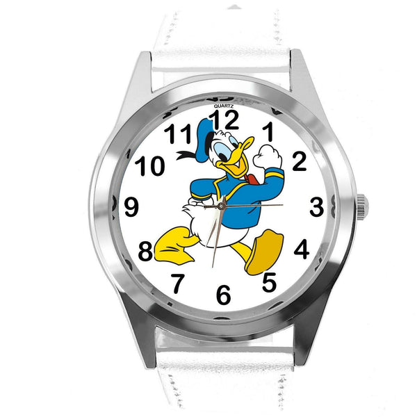 DONALD DUCK WHITE REAL LEATHER FILM CARTOON MICKEY MOUSE CD DVD TV FRIEND WATCH