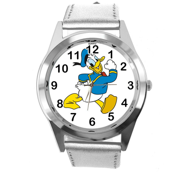 DONALD DUCK SILVER REAL LEATHER FILM CARTOON MICKEY MOUSE CD DVD TV FRIEND WATCH