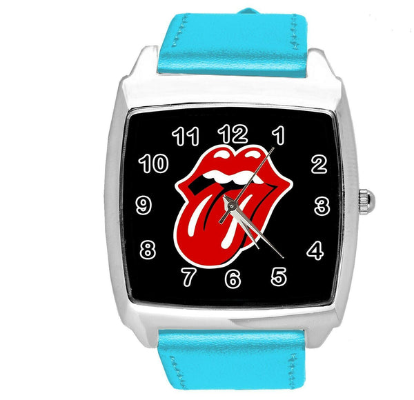 THE ROLLING STONES BLUE LEATHER ROCK AND ROLL MUSIC KING SQUARE CD DVD WATCH