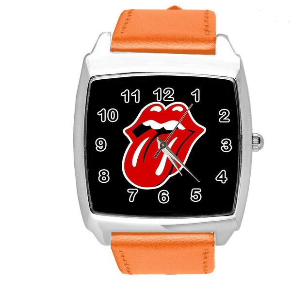 THE ROLLING STONES ORANGE LEATHER ROCK AND ROLL MUSIC KING SQUARE CD DVD WATCH