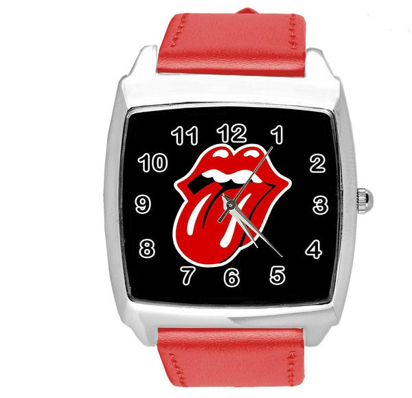THE ROLLING STONES RED LEATHER ROCK AND ROLL MUSIC KING SQUARE CD DVD WATCH