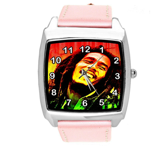 BOB MARLEY JAMAICA REGGAE RASTA SOUL PINK LEATHER MUSIC SQUARE CD DVD WATCH E2