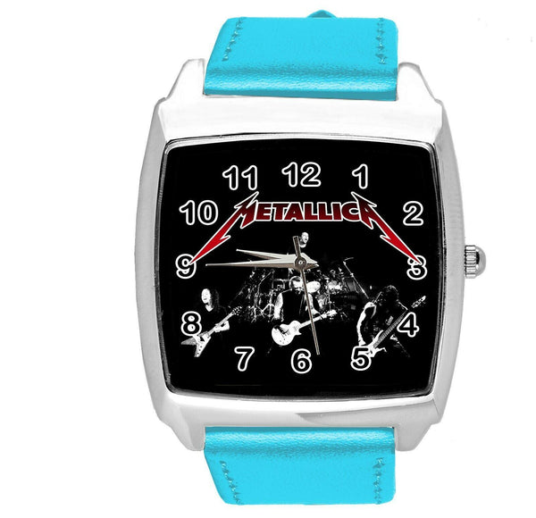 METALLICA BLUE LEATHER MUSIC HEAVY METAL BAND SQUARE CD DVD TV CONCERT WATCH