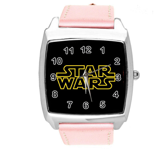 STARWARS STAR WARS PINK REAL LEATHER FILM SQUARE SCI FI MOVIE CD DVD TV WATCH