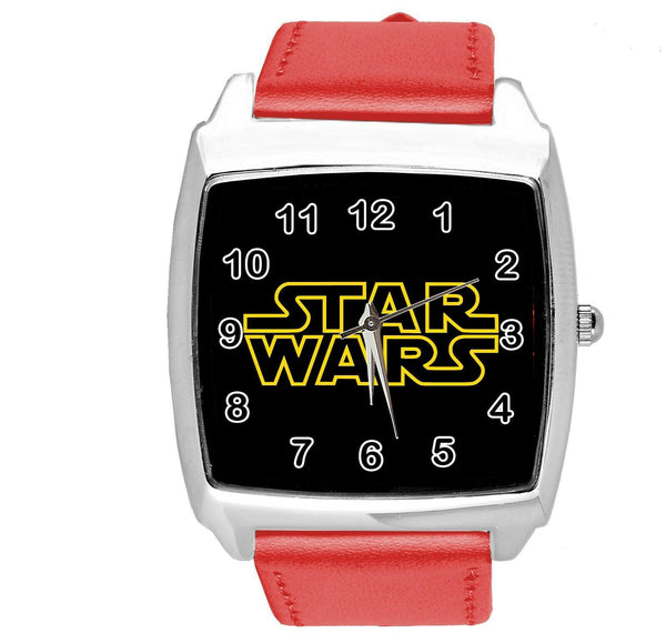 STARWARS STAR WARS RED REAL LEATHER FILM SQUARE SCI FI MOVIE CD DVD TV WATCH