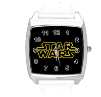 STARWARS STAR WARS WHITE REAL LEATHER FILM SQUARE SCI FI MOVIE CD DVD TV WATCH